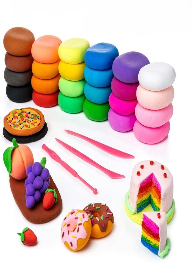 Niku 24 Pcs Air Dry Clay Pack DIY Toy for Kids Boys and Girls Including Sculpting Tools | Art & Crafts Creative Play Dough | Best Birthday Return Gift | Multicolor - Image 1